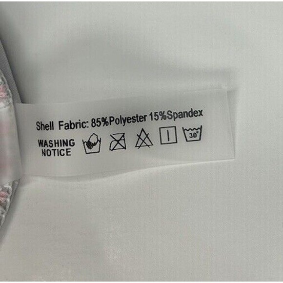 Vimpunec High Waist High Leg Pink/White Striped Swim Bottoms SIZE Large NWT - Picture 4 of 5